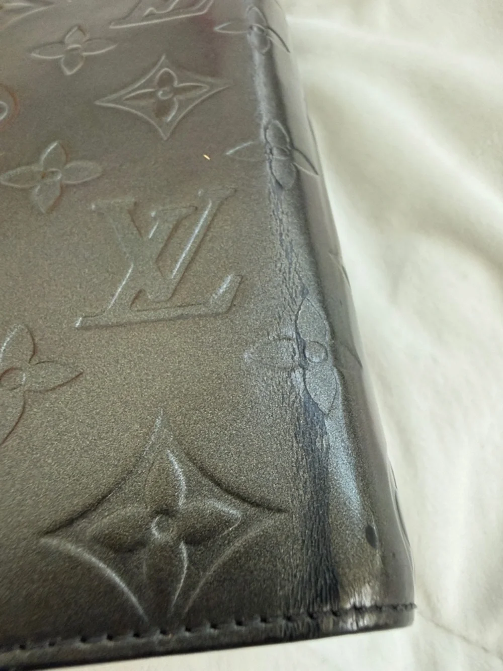 Louis Vuitton Monogram Vernis Agenda MM - Noir Magnetique Authentic